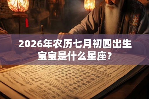 2026年农历七月初四出生宝宝是什么星座？