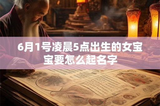 6月1号凌晨5点出生的女宝宝要怎么起名字