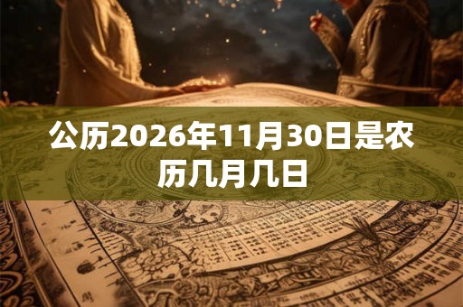 公历2026年11月30日是农历几月几日