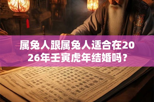 属兔人跟属兔人适合在2026年壬寅虎年结婚吗？
