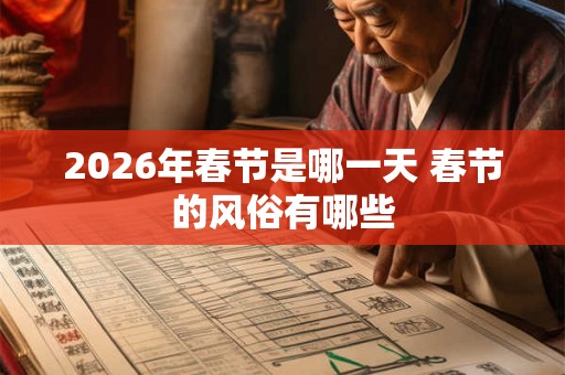 2026年春节是哪一天 春节的风俗有哪些
