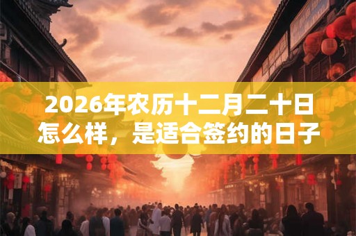 2026年农历十二月二十日怎么样,是适合签约的日子吗? 2026年农历十二月二十日怎么样,是适合签约的日子吗?