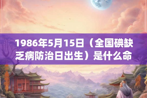 1986年5月15日（全国碘缺乏病防治日出生）是什么命_命运如何