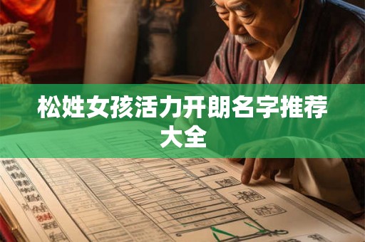 松姓女孩活力开朗名字推荐大全