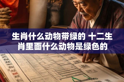 生肖什么动物带绿的 十二生肖里面什么动物是绿色的
