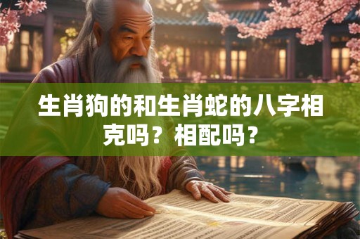 生肖狗的和生肖蛇的八字相克吗？相配吗？