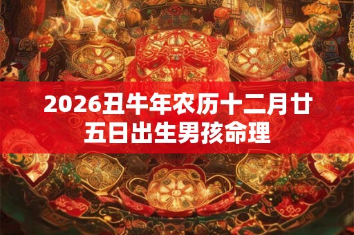 2026丑牛年农历十二月廿五日出生男孩命理