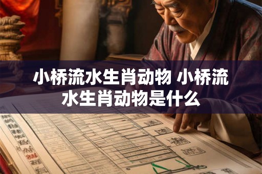 小桥流水生肖动物 小桥流水生肖动物是什么