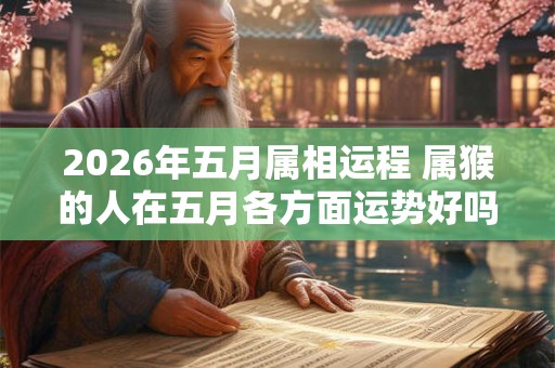 2026年五月属相运程 属猴的人在五月各方面运势好吗 2026年五月属相运程 属猴的人在五月各方面运势好吗