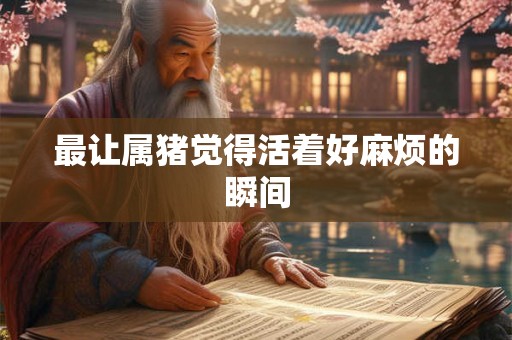 最让属猪觉得活着好麻烦的瞬间