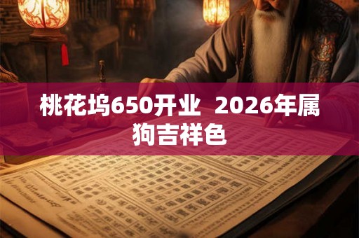 桃花坞650开业  2026年属狗吉祥色