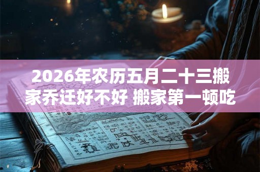 2026年农历五月二十三搬家乔迁好不好 搬家第一顿吃什么