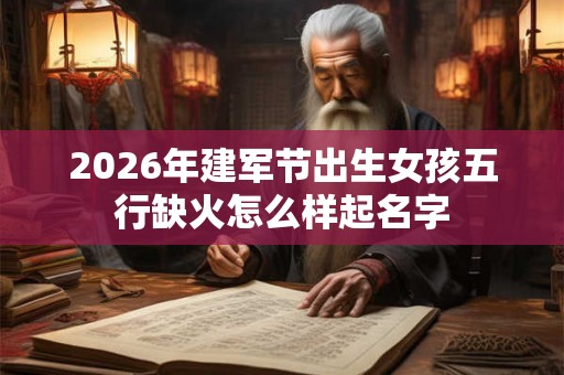 2026年建军节出生女孩五行缺火怎么样起名字