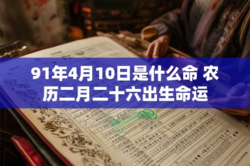 91年4月10日是什么命 农历二月二十六出生命运