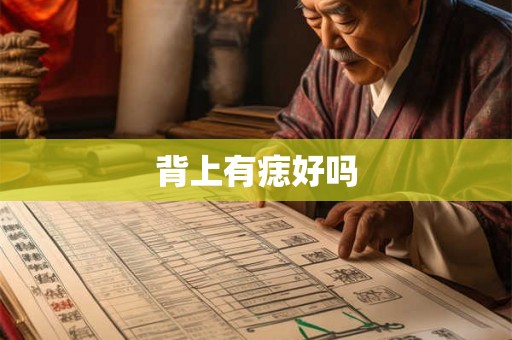 背上有痣好吗 背上有痣好吗