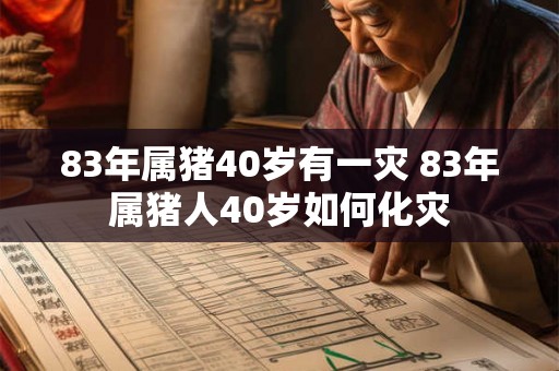 83年属猪40岁有一灾 83年属猪人40岁如何化灾