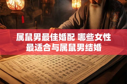 属鼠男最佳婚配 哪些女性最适合与属鼠男结婚