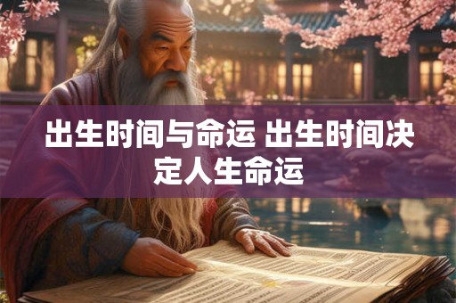 出生时间与命运 出生时间决定人生命运