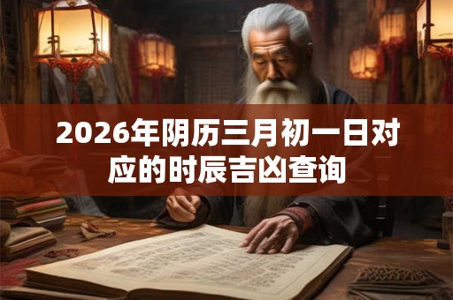 2026年阴历三月初一日对应的时辰吉凶查询
