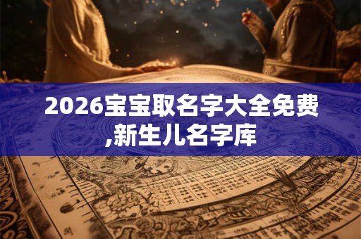 2026宝宝取名字大全免费,新生儿名字库