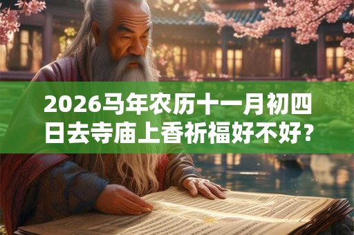 2026马年农历十一月初四日去寺庙上香祈福好不好？
