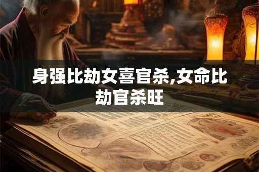 身强比劫女喜官杀,女命比劫官杀旺