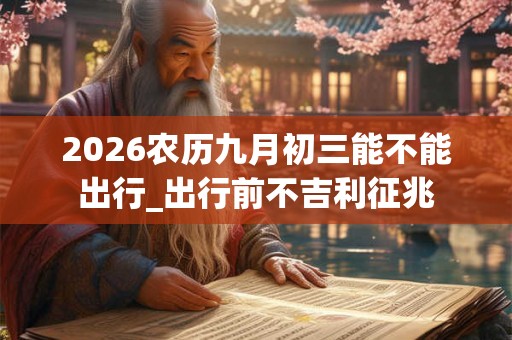 2026农历九月初三能不能出行_出行前不吉利征兆