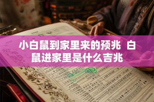 小白鼠到家里来的预兆  白鼠进家里是什么吉兆