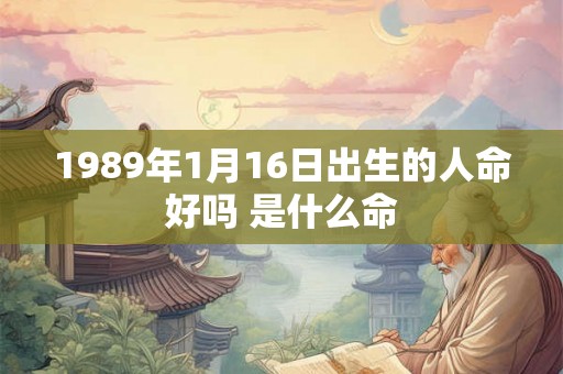 1989年1月16日出生的人命好吗 是什么命