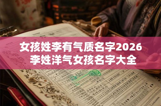 女孩姓李有气质名字2026  李姓洋气女孩名字大全