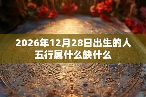 2026年12月28日出生的人五行属什么缺什么