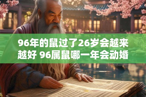 96年的鼠过了26岁会越来越好 96属鼠哪一年会动婚