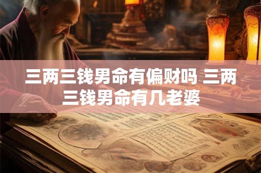 三两三钱男命有偏财吗 三两三钱男命有几老婆 三两三钱男命有偏财吗 三两三钱男命有几老婆