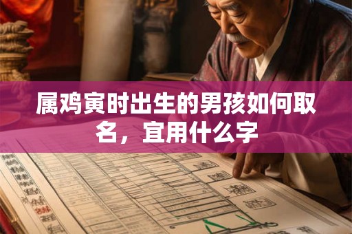 属鸡寅时出生的男孩如何取名，宜用什么字