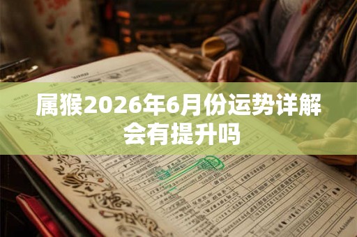 属猴2026年6月份运势详解 会有提升吗