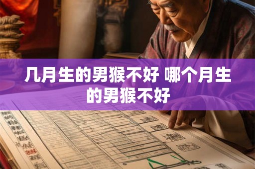 几月生的男猴不好 哪个月生的男猴不好