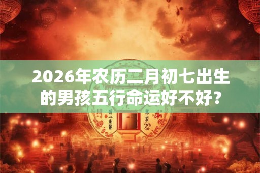 2026年农历二月初七出生的男孩五行命运好不好？