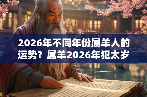 2026年不同年份属羊人的运势？属羊2026年犯太岁吗？