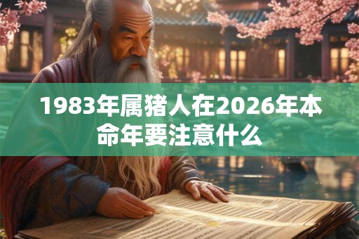 1983年属猪人在2026年本命年要注意什么