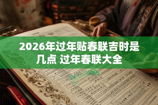 2026年过年贴春联吉时是几点 过年春联大全