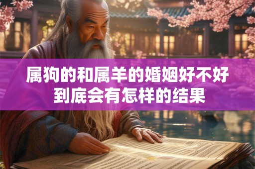 属狗的和属羊的婚姻好不好 到底会有怎样的结果