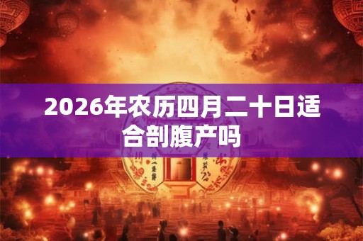 2026年农历四月二十日适合剖腹产吗