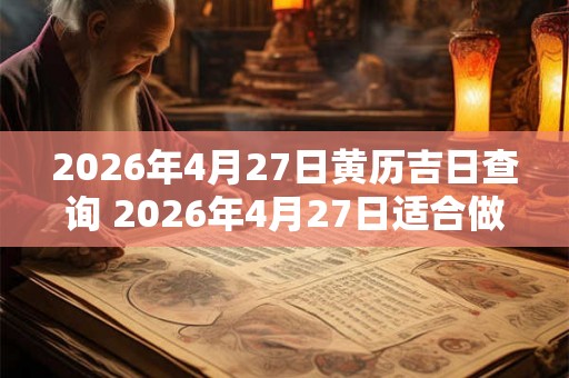 2026年4月27日黄历吉日查询 2026年4月27日适合做什么事