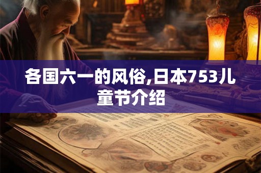 各国六一的风俗,日本753儿童节介绍