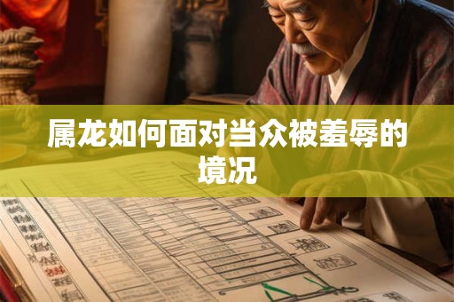 属龙如何面对当众被羞辱的境况