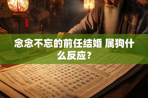 念念不忘的前任结婚 属狗什么反应？