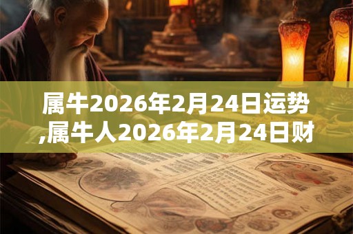 属牛2026年2月24日运势,属牛人2026年2月24日财运,生肖牛2026年2月24日运势