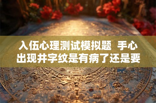 入伍心理测试模拟题  手心出现井字纹是有病了还是要发财
