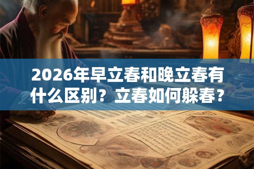 2026年早立春和晚立春有什么区别？立春如何躲春？