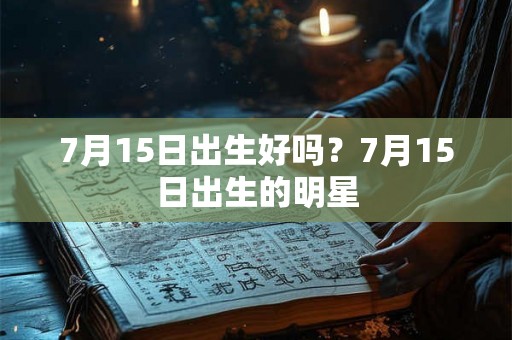7月15日出生好吗？7月15日出生的明星